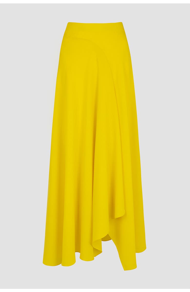Roksanda Asha Crepe Midi Skirt, Alternate, color, Jaune