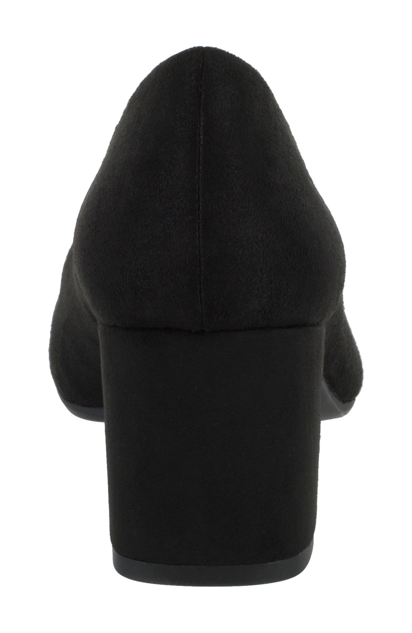 EASY STREET Proper Block Heel Pump - Multiple Widths Available, Alternate, color, Black Super Suede