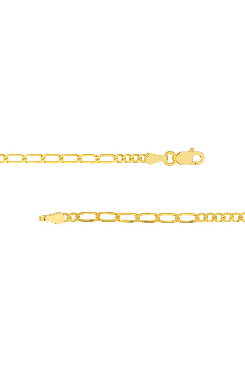 HAWLEY ST 14K Gold Classic Figaro Chain Bracelet, Alternate, color,