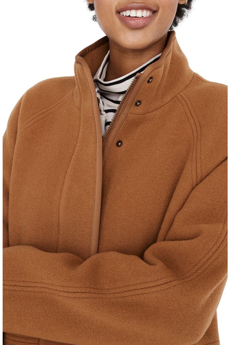 Estate Cocoon Coat, Alternate, color, MELANGE CAMEL
