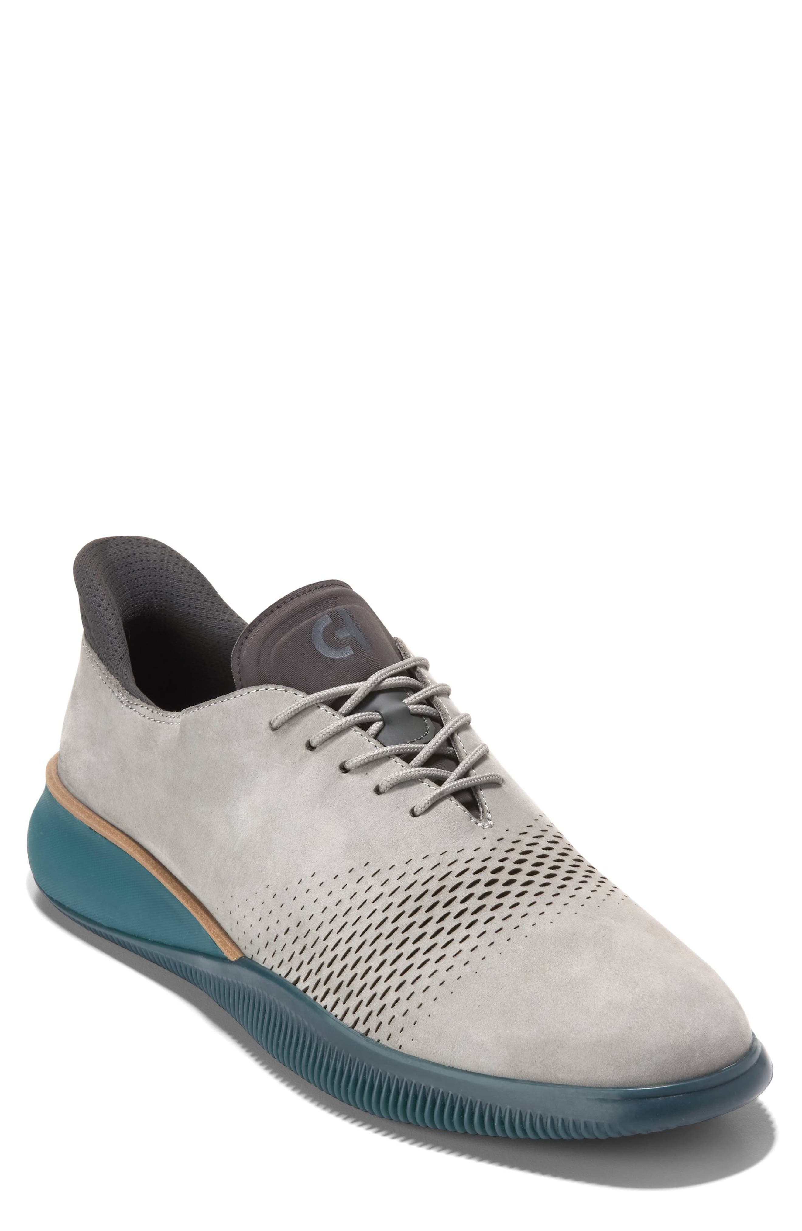 Cole Haan 6.ZeroGrand Laser Wing Oxford, Main, color, Ultimate Gray Nubuck / Raven