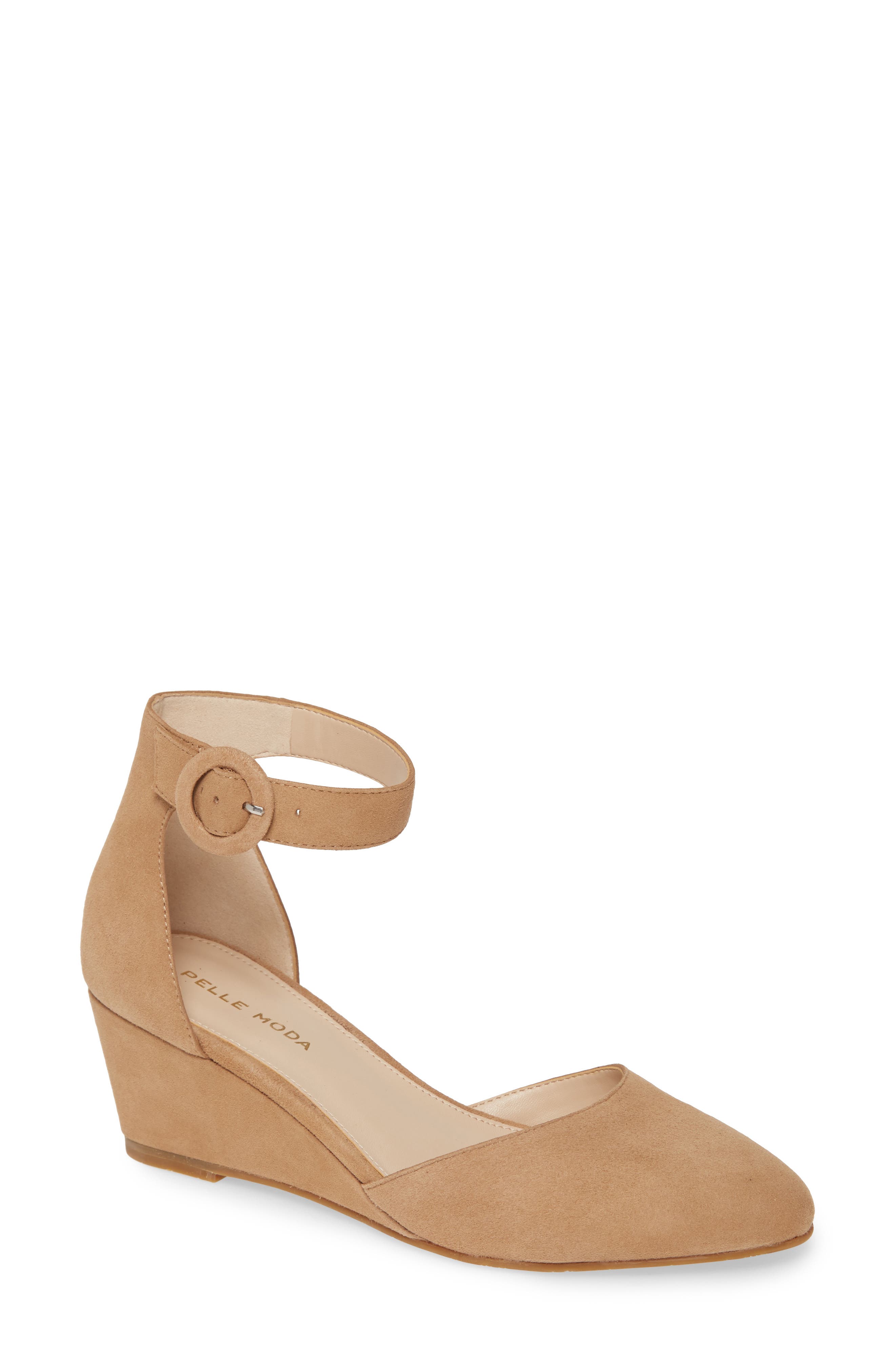 Kurtis Wedge Pump, Main, color, LATTE SUEDE
