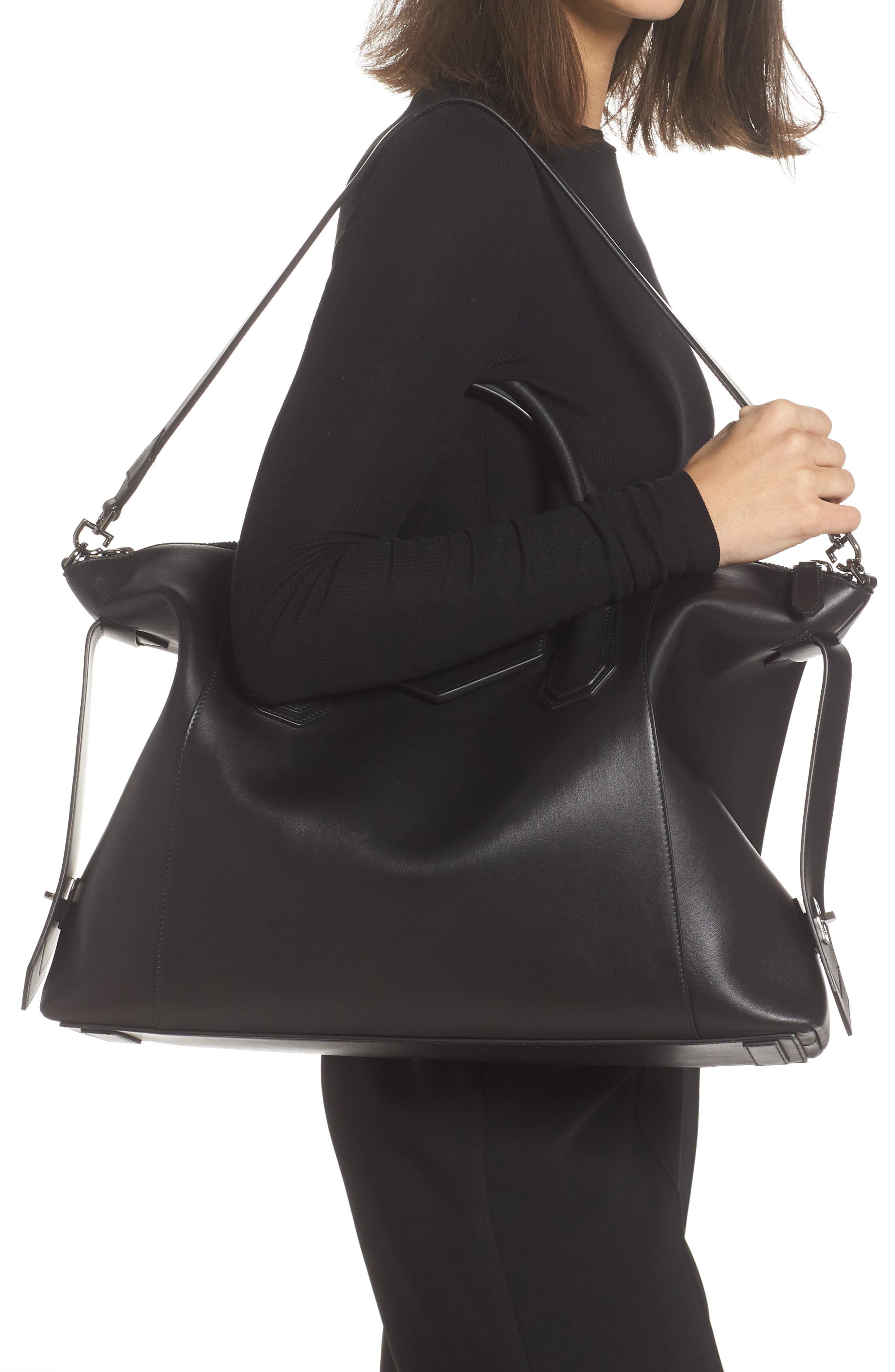 Givenchy Antigona Soft Medium Leather Satchel, Alternate, color, 