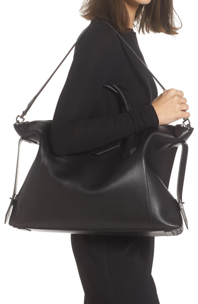 Givenchy Antigona Soft Medium Leather Satchel, Alternate, color,