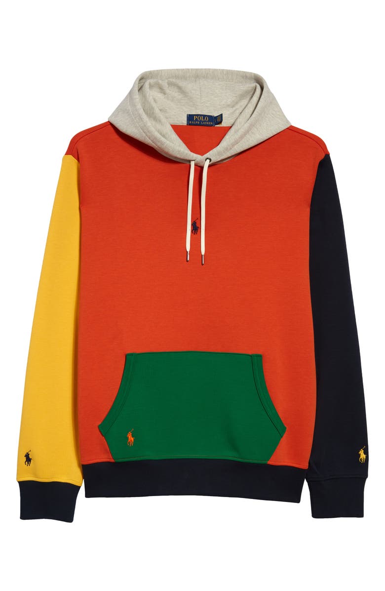 Polo Ralph Lauren Men's Colorblock Fleece Pullover Hoodie, Alternate, color, 