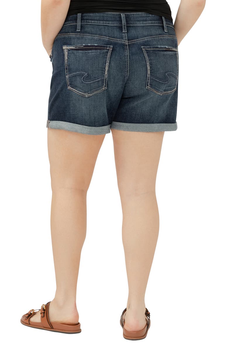 Silver Jeans Co. Denim Boyfriend Shorts, Alternate, color, Indigo
