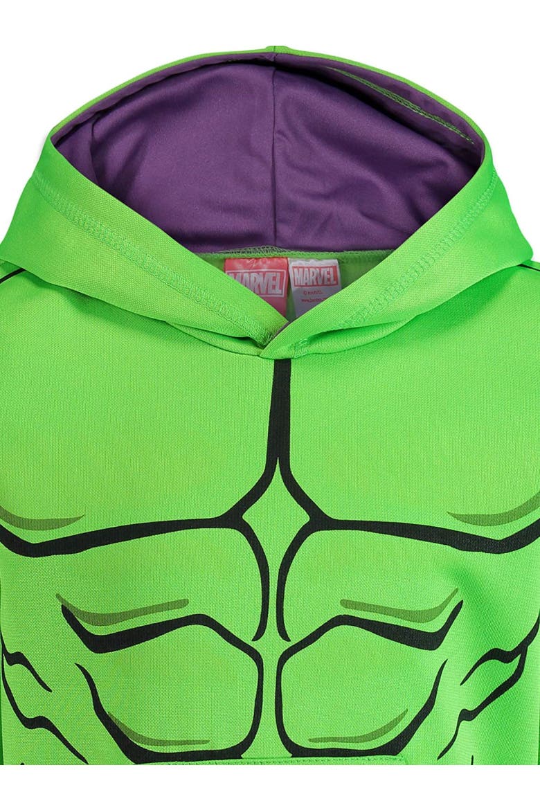 Avengers The Hulk Cosplay Fleece Hoodie, Alternate, color, Green Hulk