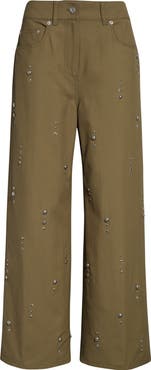 3.1 Phillip Lim Flat Front Wide Leg Ankle Pants