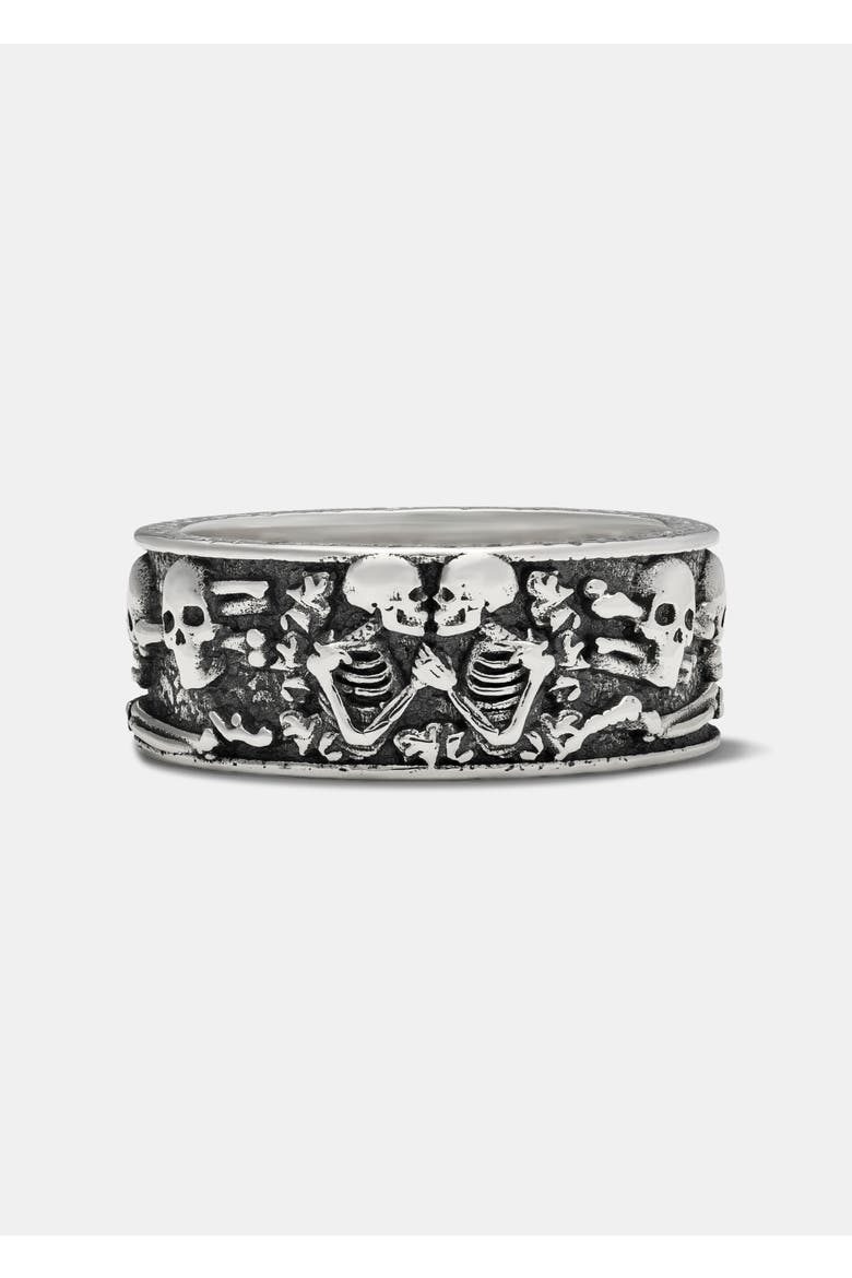 Amorata Thick Sterling Silver Ring, Alternate, color, Silver