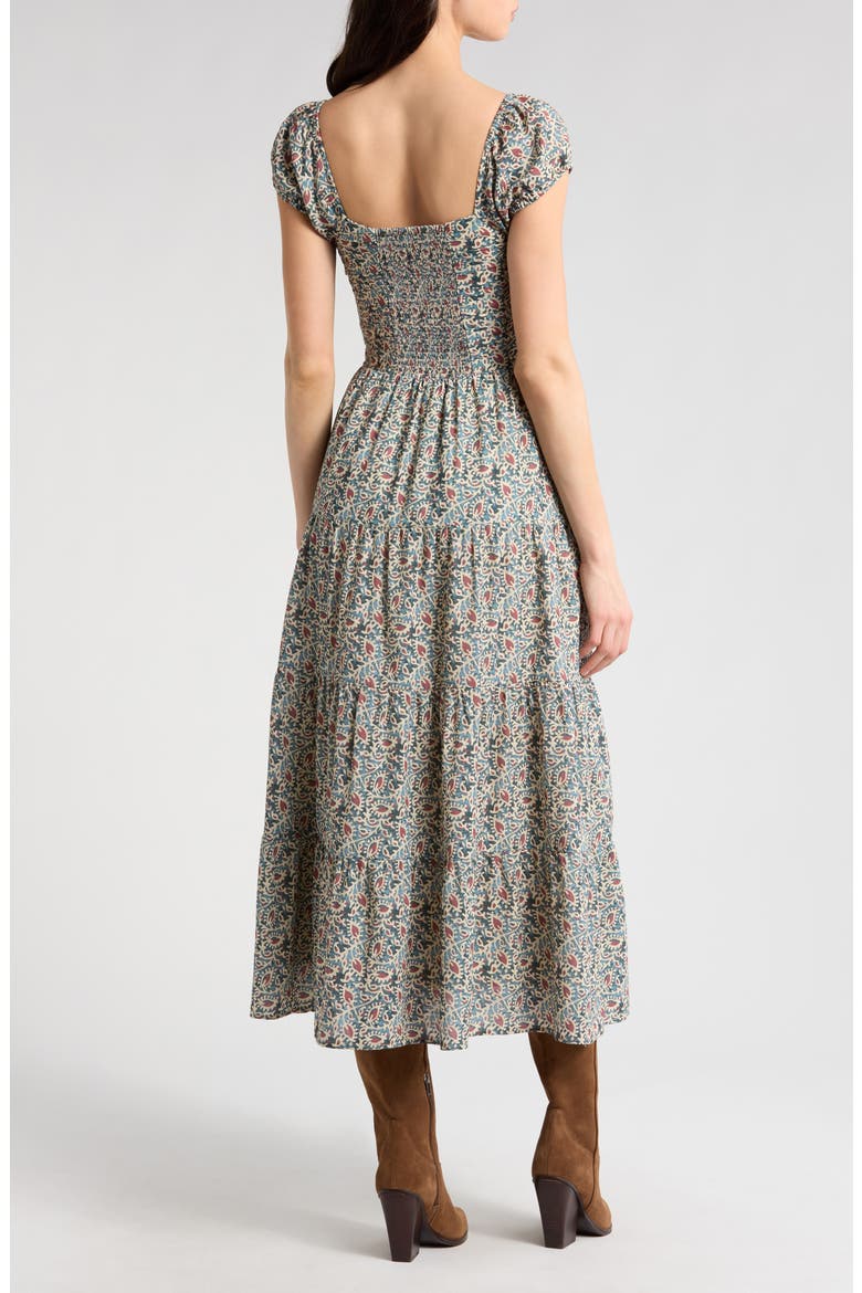 Machella Botanical Print Maxi Dress, Alternate, color, BOTANICAL BLUE MULTI
