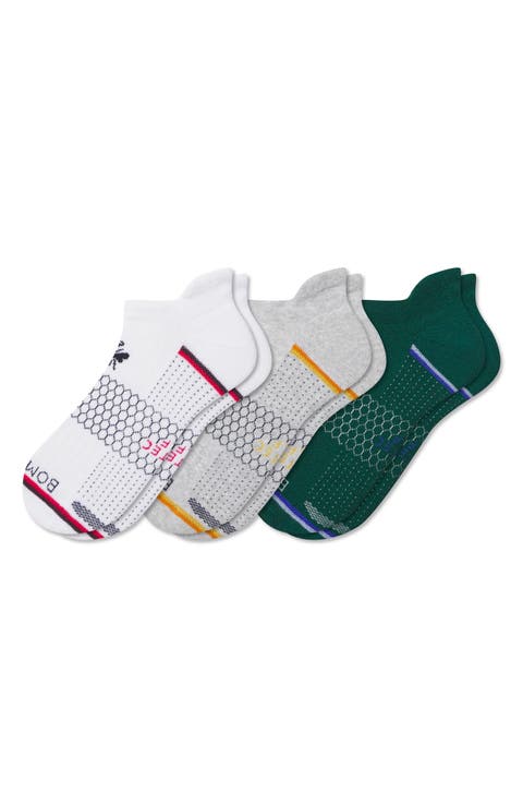 Assorted 3-Pack Stripe Ankle Socks