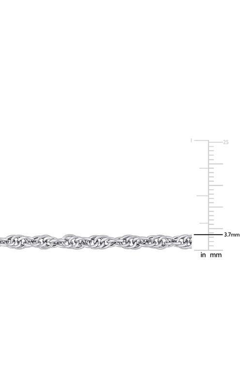 Delmar Singapore Link Chain Necklace In White