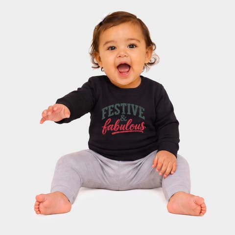 Festive & Fabulous Crew Fleece Sweatshirt Baby