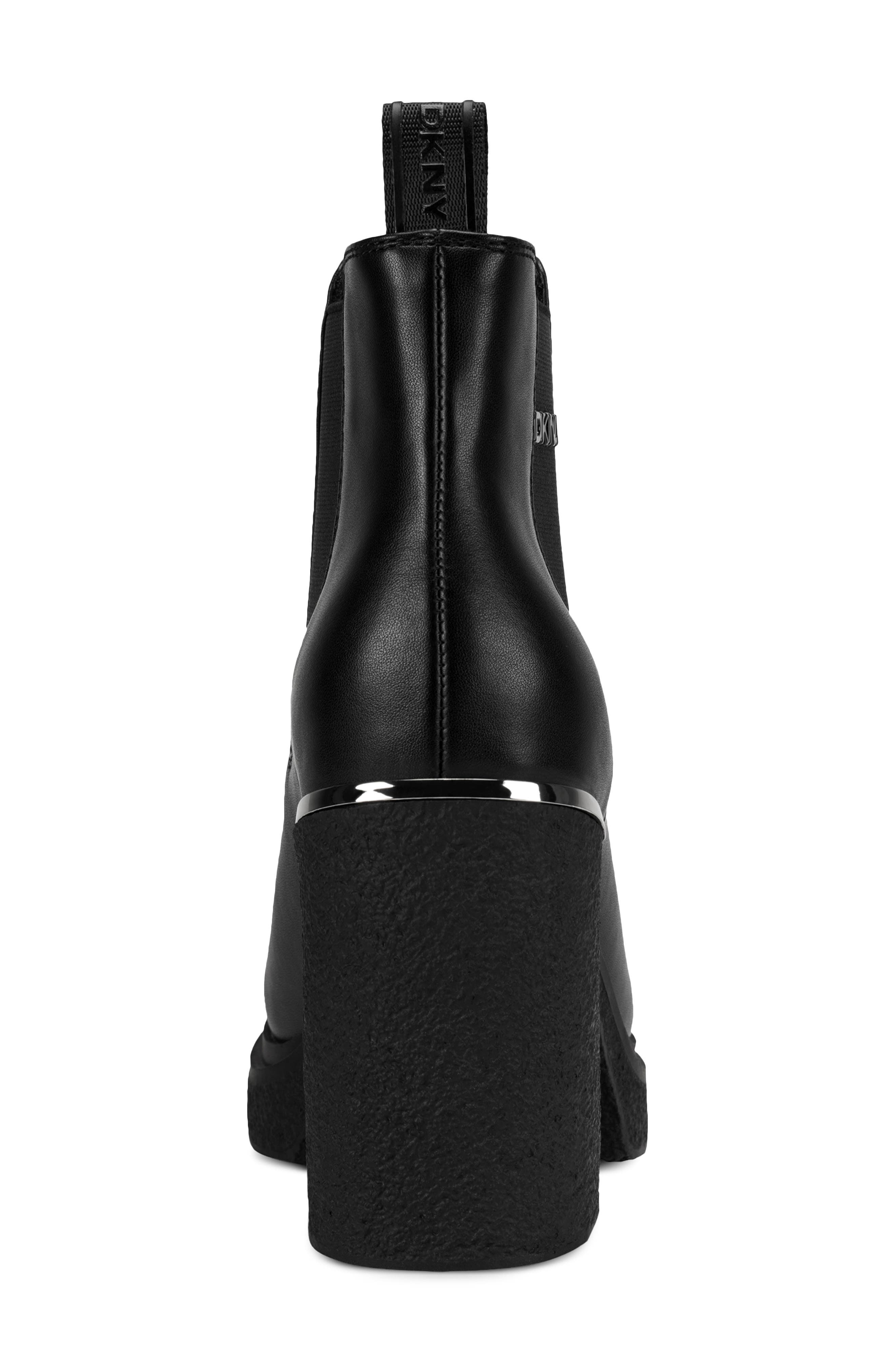 DKNY Tarquin Platform Chelsea Boot, Alternate, color, Black