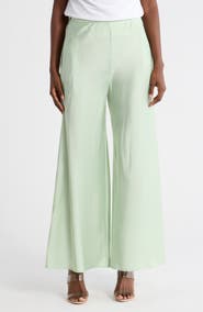 Renee C Satin Wide Leg Pants