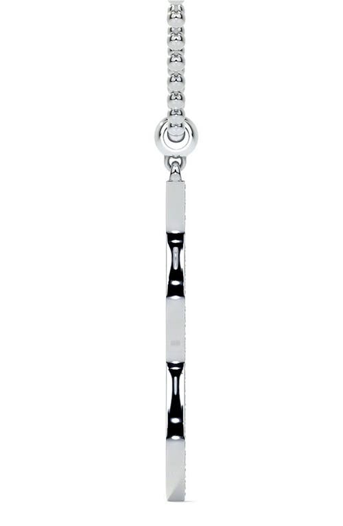 Lagos Caviar Spark Diamond Wave Pendant Necklace In Silver