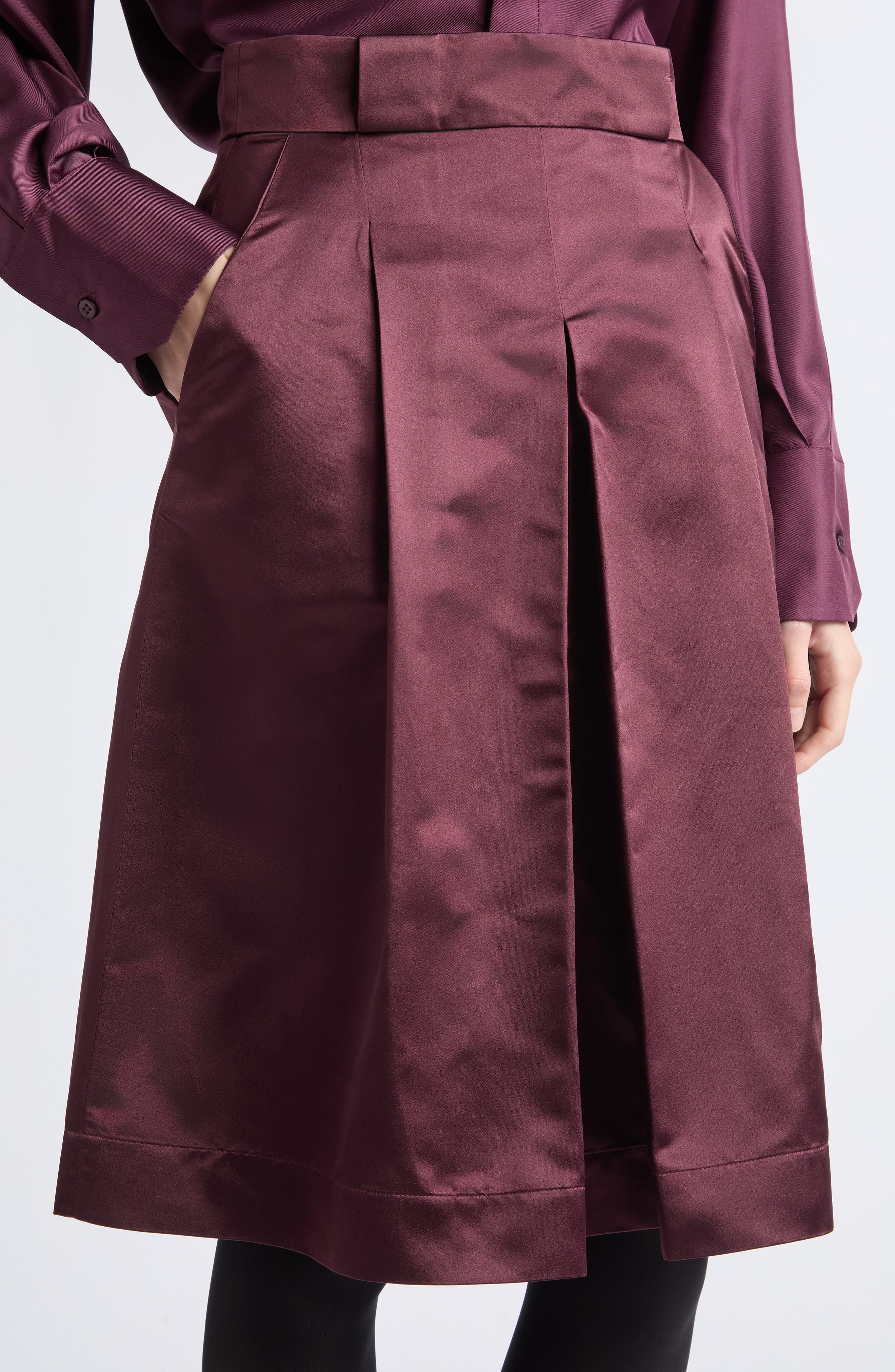SASUPHI Silk Wide Midi Skirt (Women) | Nordstrom