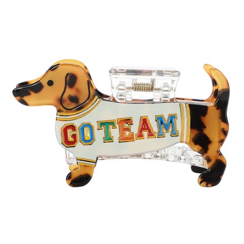 Wiener Dog Hair Claw Clip