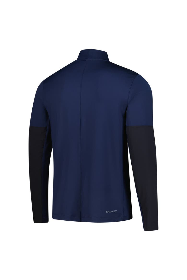 Men's Nike  Navy Ole Miss Rebels Dri-FIT Half-Zip Pullover, Alternate, color, Navy
