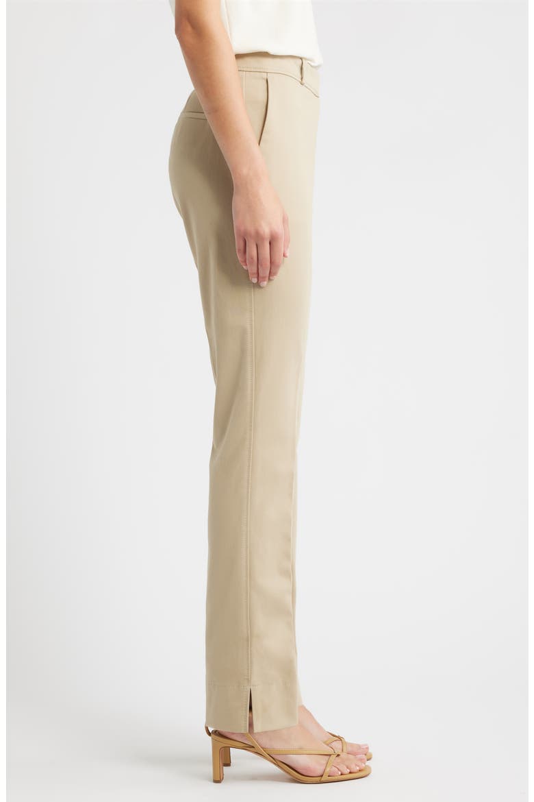 Tapria Stretch Cotton Ankle Flare Pants, Alternate, color, LT BGE