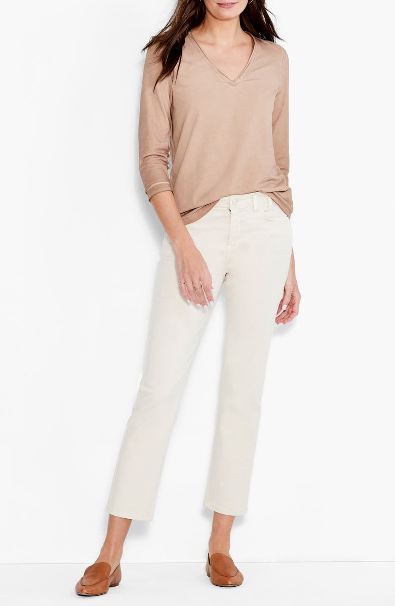 NZT by NIC+ZOE Rolled V-Neck Top, Alternate, color, 