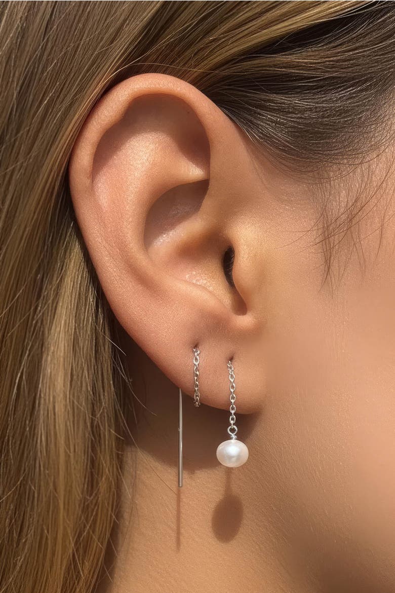 Paloma Pearl Threaders, Alternate, color, Silver