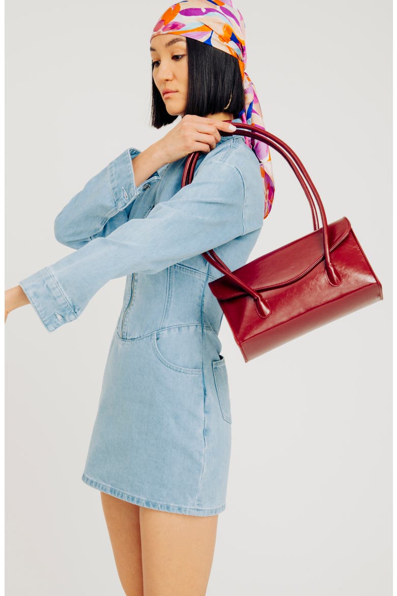 Meghan Long Sleeve Denim Mini Dress, Alternate, color, LIGHT WASH