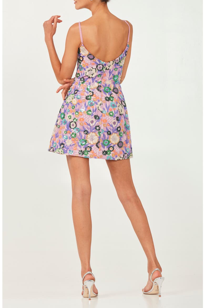 Cora Embellished Minidress, Alternate, color, LAVENDER