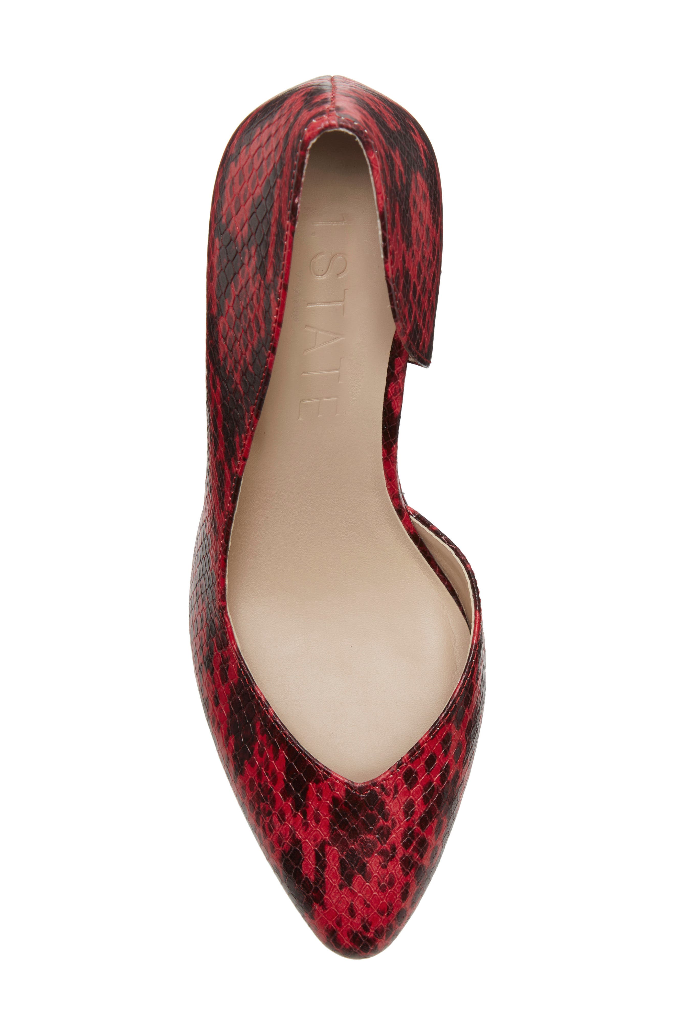 Melman2 Half d'Orsay Wedge Pump, Alternate, color, SCARLET