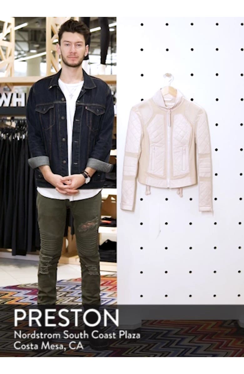 Leather & Mesh Moto Jacket, sales video thumbnail