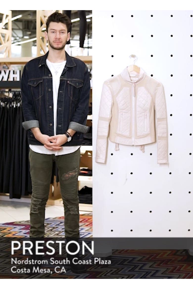Leather & Mesh Moto Jacket video