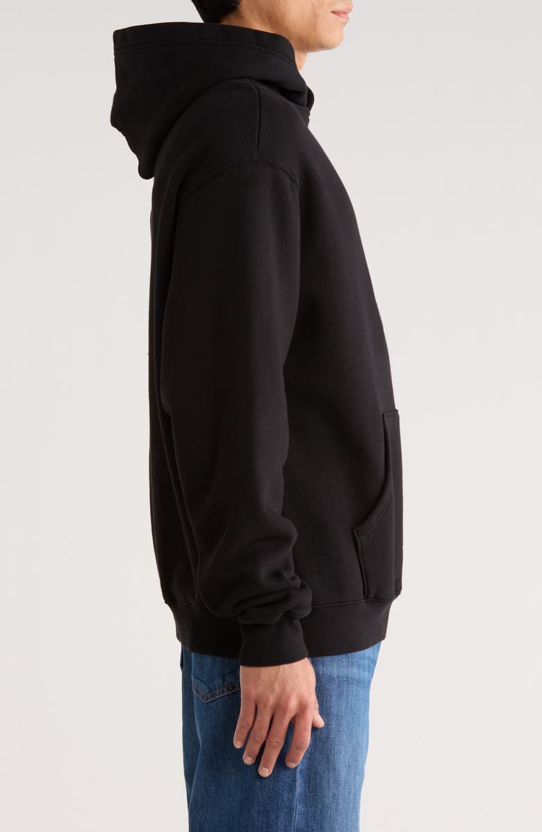 Malbon Golf Fesque Embroidered Lowlands Graphic Hoodie, Alternate, color, Black