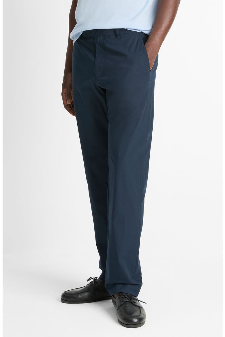 Flat Front Stretch Cotton Chinos, Alternate, color, COASTAL BLUE