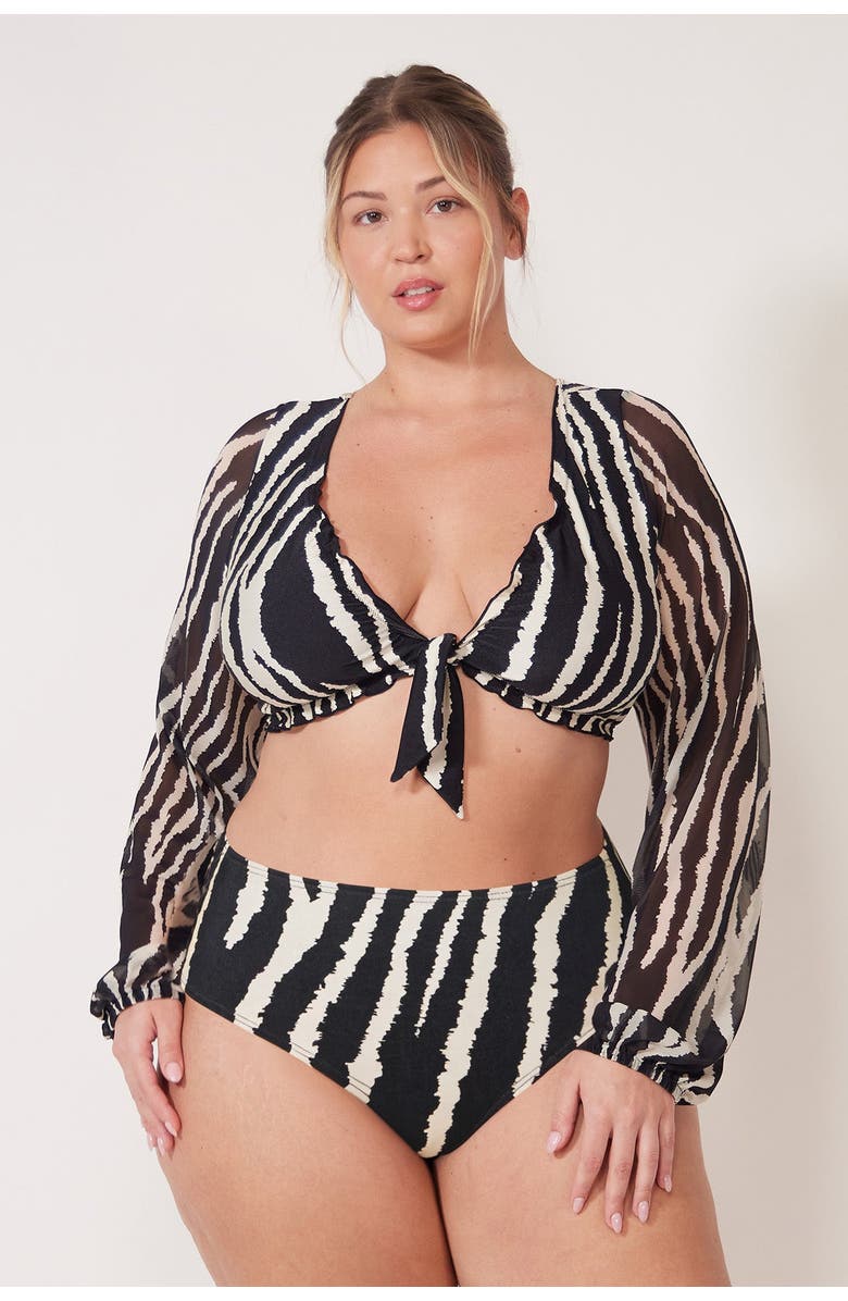 Villa Fresca Scarlett Bikini Swimsuit Top, Alternate, color, Zebra