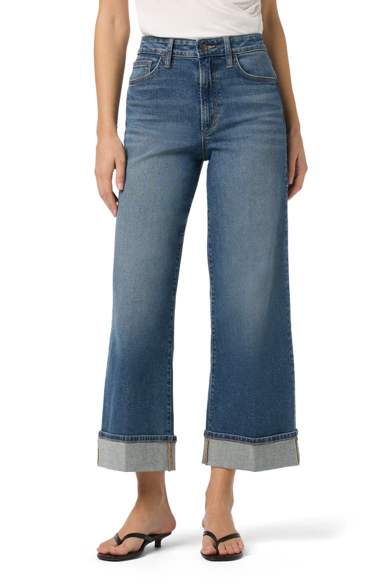 Cuffed High Waist Ankle Wide Leg Jeans, Main, color, GERTRUDE