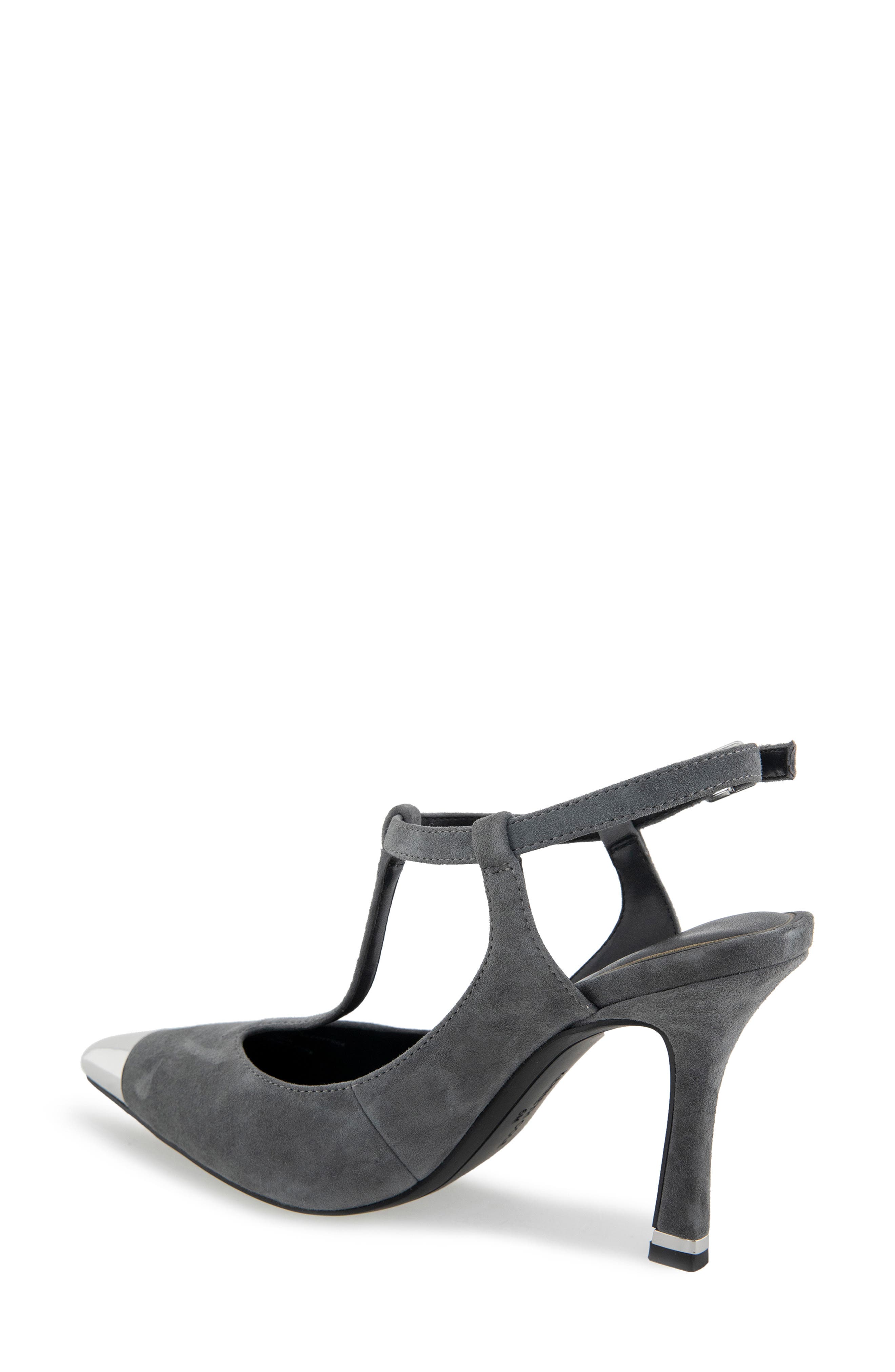 Kenneth Cole Romi T-Strap Pump, Alternate, color, Dark Grey Suede