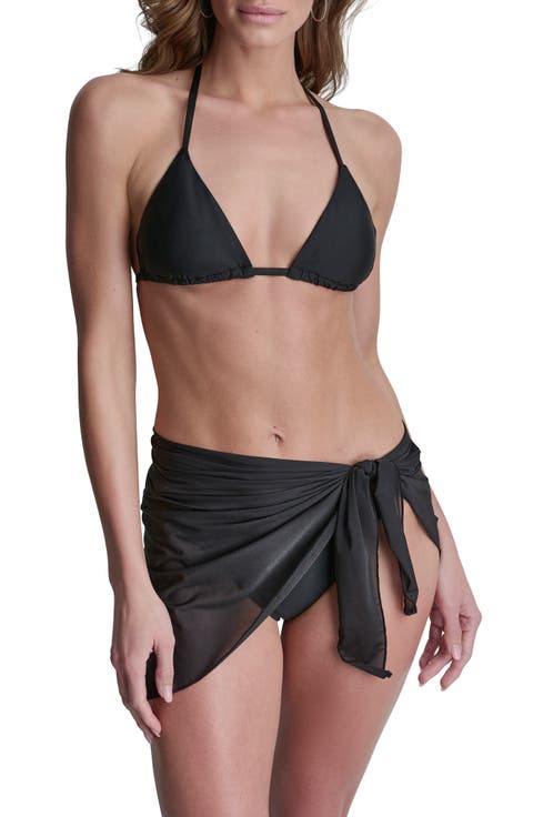 Triangle Two Piece Swimsuit & Sarong Set