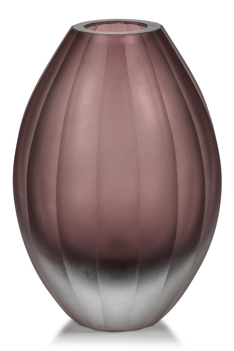 Milano Frosted Glass Vase, Main, color, PURPLE