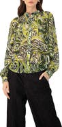 IVONNE Printed Round Neck Blouse