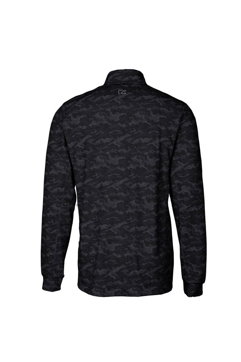 Men's Cutter & Buck Black Cincinnati Bearcats Traverse Camo Print Stretch Quarter-Zip Pullover Top, Alternate, color, Black