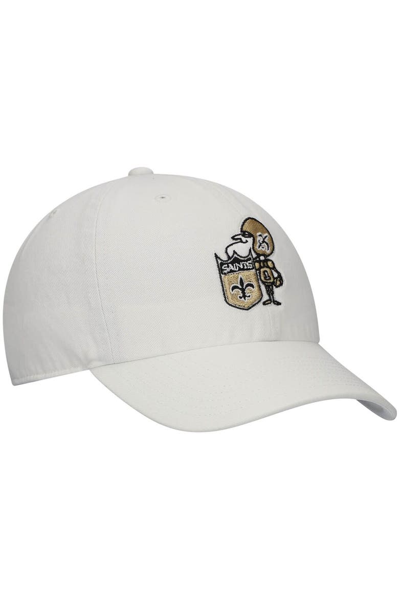 Men's '47 White New Orleans Saints Clean Up Legacy Adjustable Hat, Alternate, color, White