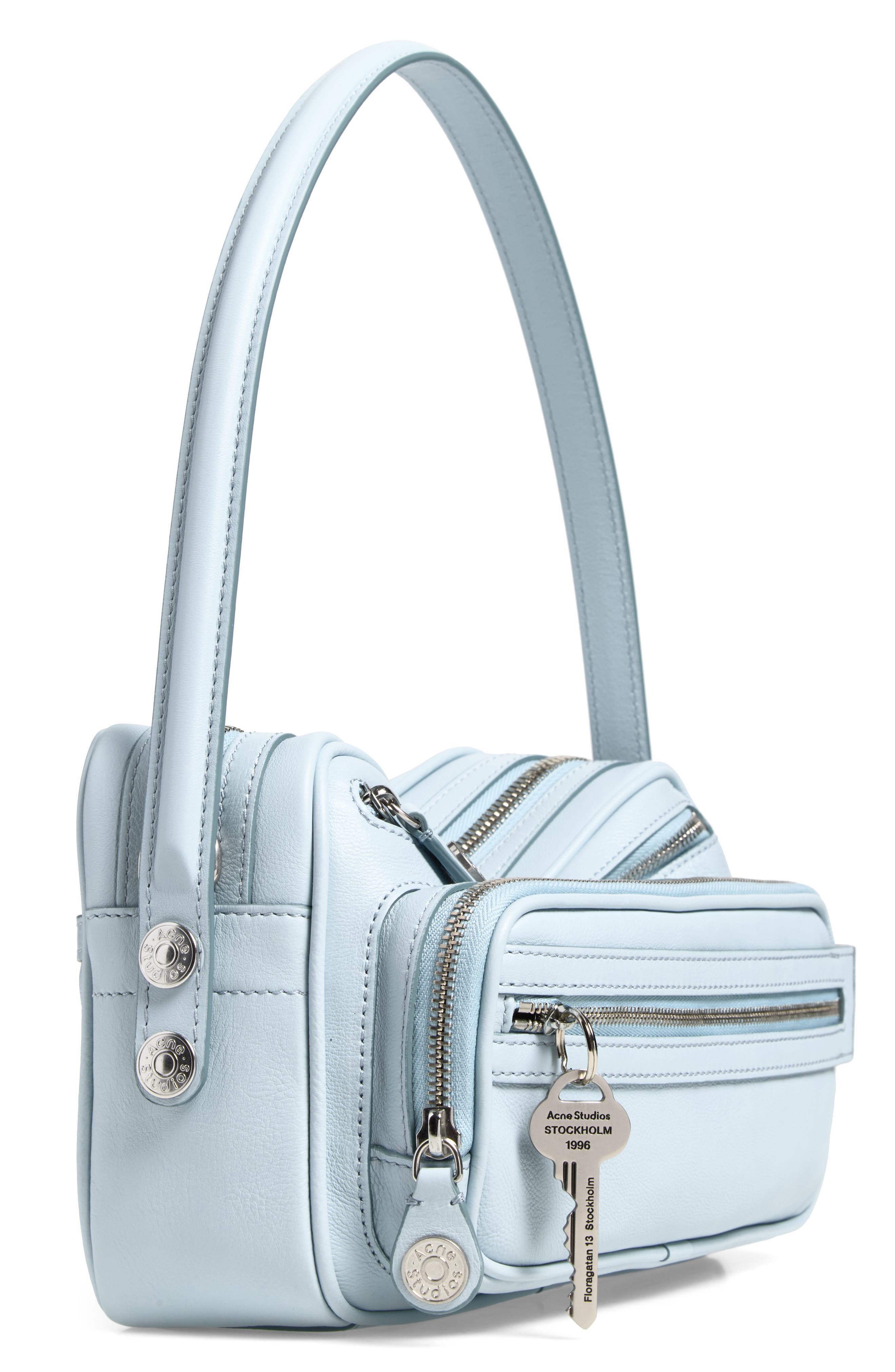 Camero Party Leather Shoulder Bag, Alternate, color, DUSTY BLUE