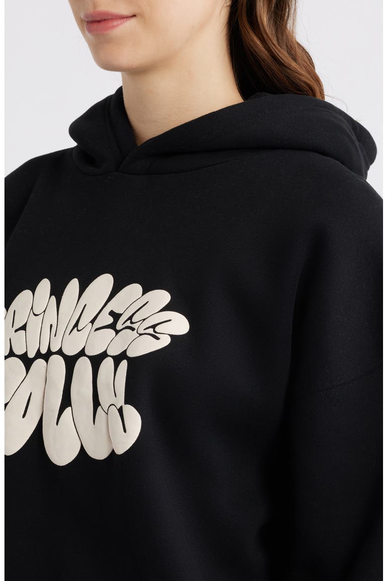 Brand Logo Hoodie, Alternate, color, BLACK