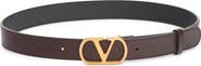 Valentino Garavani VLOGO Buckle Signature Leather Belt