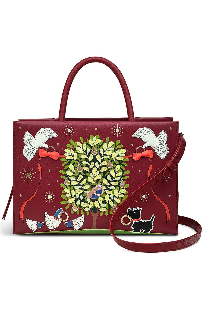 Radley 12 Days Of Christmas Medium Zip Crossbody Bag, Main, color, Cranberry