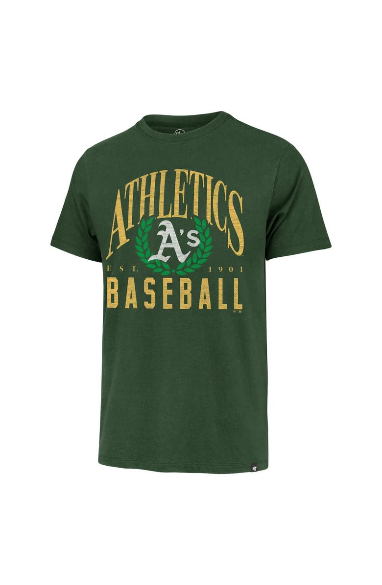 '47 Men's '47 Green Athletics Pitchout Franklin T-Shirt, Alternate, color, Green