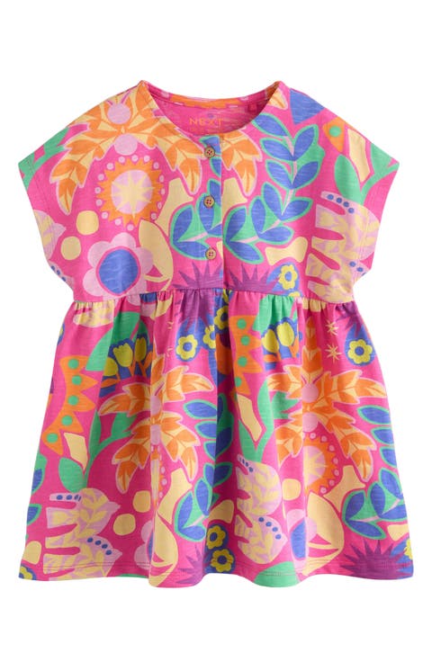 Kids' Floral Cotton Jersey Dress (Little Kid)