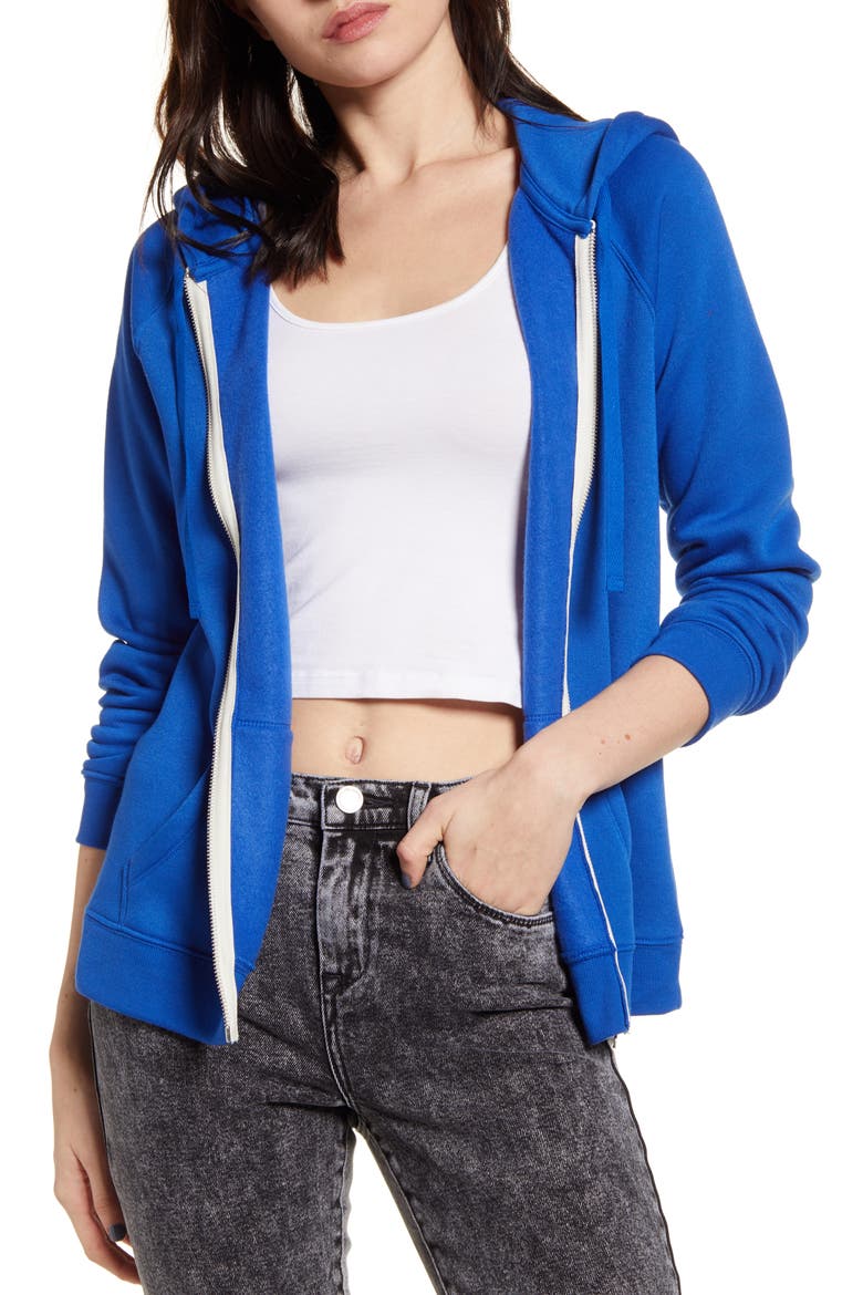 Zip Hoodie, Main, color, BLUE SURF