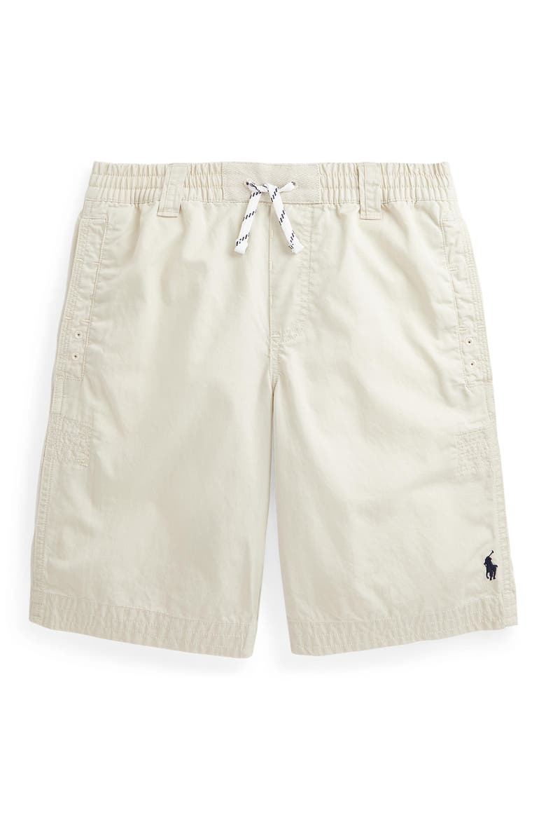 Kids' Cotton Twill Rugby Shorts, Main, color, BASIC SAND