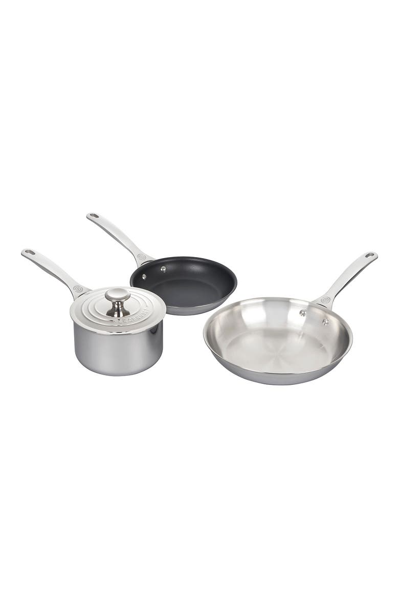 6-Piece Signature Stainless Steel Cookware Set, Main, color, SILVER